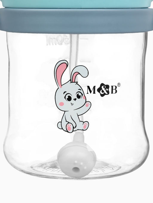 Поильник- непроливайка с трубочкой, голубой, Mum&Baby