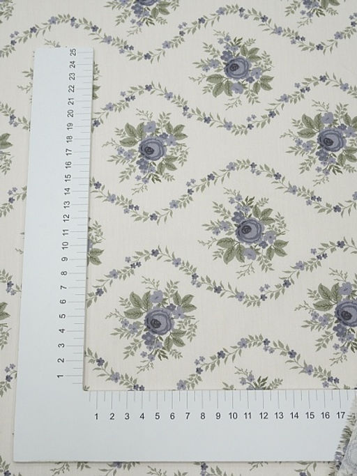 Сатин Цветочный импульс, ш.2.35м, хлопок-100%, 110гр/м.кв - Купава фото 4