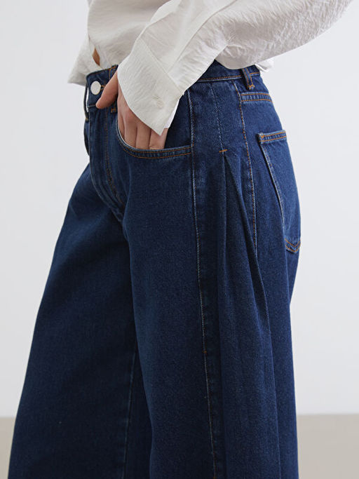 Wideleg Kad?n Jean Pantolon