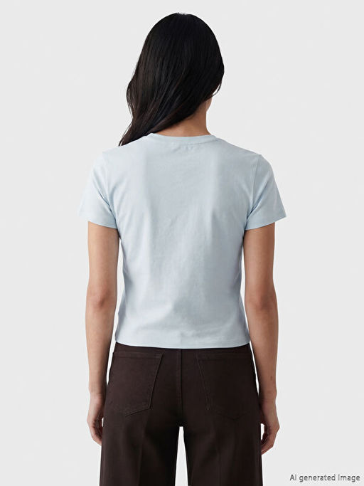 Bisiklet Yaka Kad?n Crop