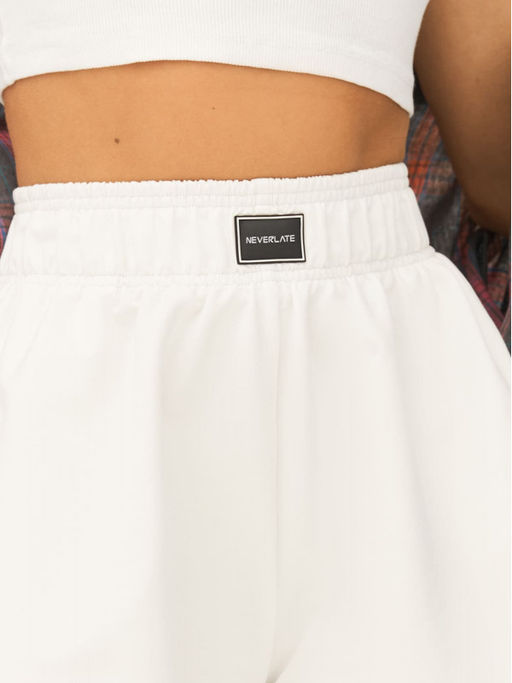 Спортивные шорты с высокой посадкой, поясом на резинке - NEVERLATE фото 3