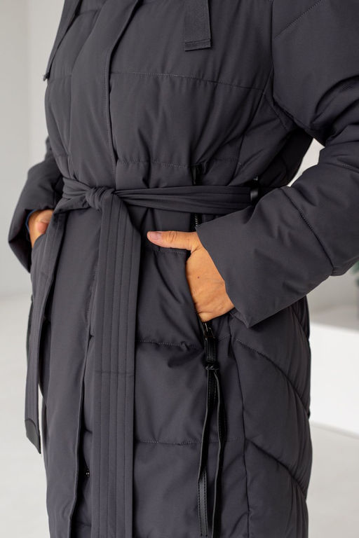 Полупальто J22D073CW темно-серый