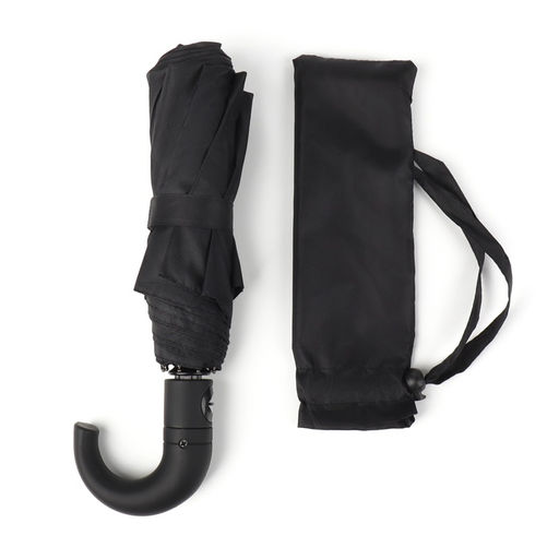 Зонт полуавтоматический Однотон, 3 сложения, 8 спиц, R = 48 см, цвет чёрный - Simaland фото 10