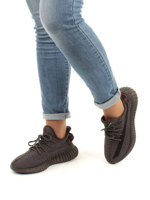 05-B557-2 DK. GRAY Кроссовки женские (текстиль) - Фабричный китай фото 3