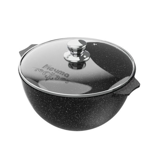ГРАНИТ BLACK Казан для плова 6,0л, арт. 56802