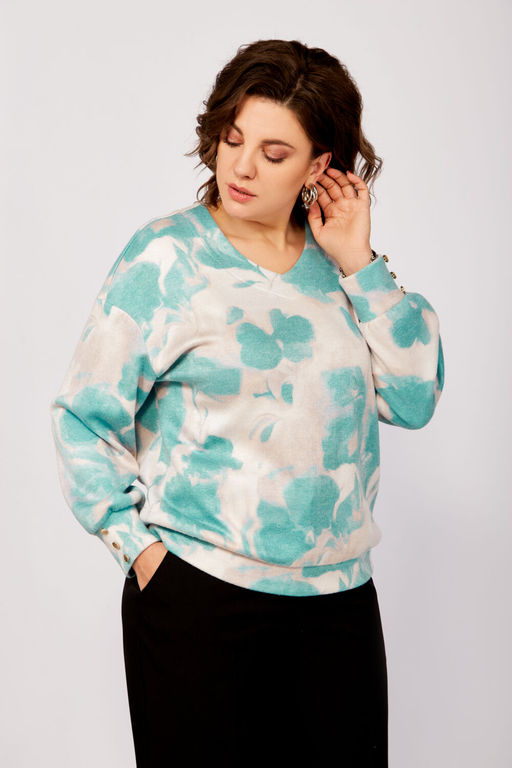 Блуза Swallow 803.2 черный+серебряный узор фото 95