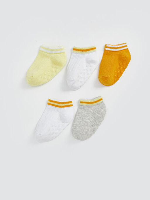 ?izgili Erkek Bebek Patik ?orap 5li