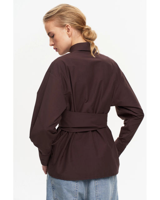 Рубашка THE VERY 2436 горький шоколад  фото 14