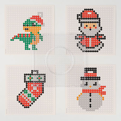 Термомозаика на новый год Праздничная сказка с пинцетом, набор для творчества - Школа талантов фото 3