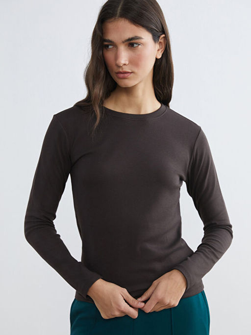 Bisiklet Yaka Kad?n Ti??rt