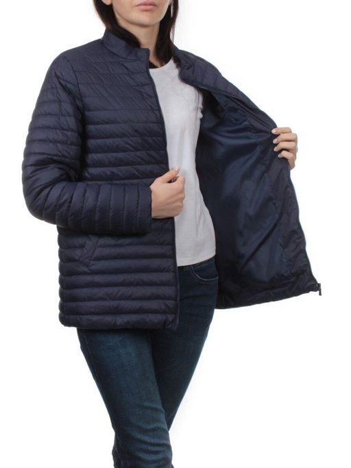 K-622 DK. BLUE Куртка демисезонная стеганая женская (70 гр. холлофайбер) - Fashion фото 7