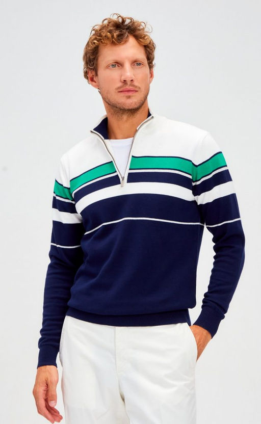 Джемпер F221-15-1747 navy-green - Fine joyce фото 3