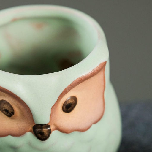 Декоративный горшок для цветов «Сова Ава» керамический, 150 мл, 6×6×6.5 см, МИКС