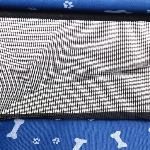 Автокресло для животных 40*30*25 см, синее с белыми лапками и косточками - Пижон фото 10