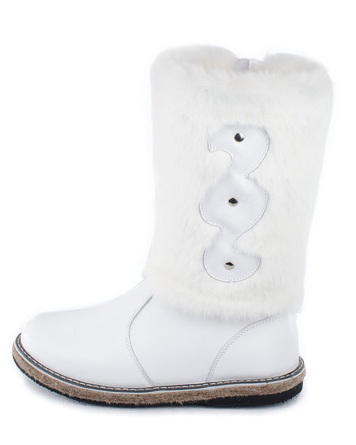 Унты женские на войлочной подошве., Белые.Молния