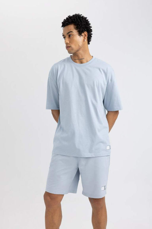 DeFactoFit Футболка Oversize с круглым вырезом и короткими рукавами с принтом  фото 4