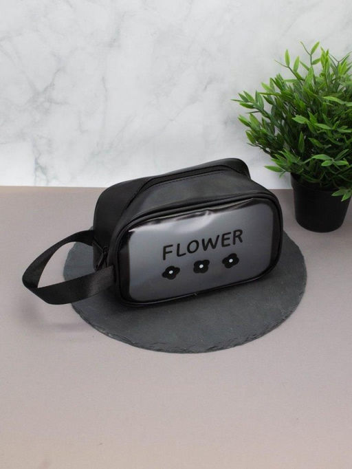 Косметичка "Daisy", black (14х20х9,5 см)