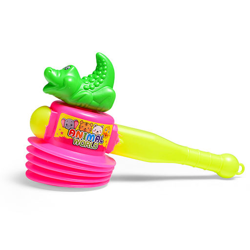 Молоток - стучалка "Крокодильчик" 25 см., в сетке