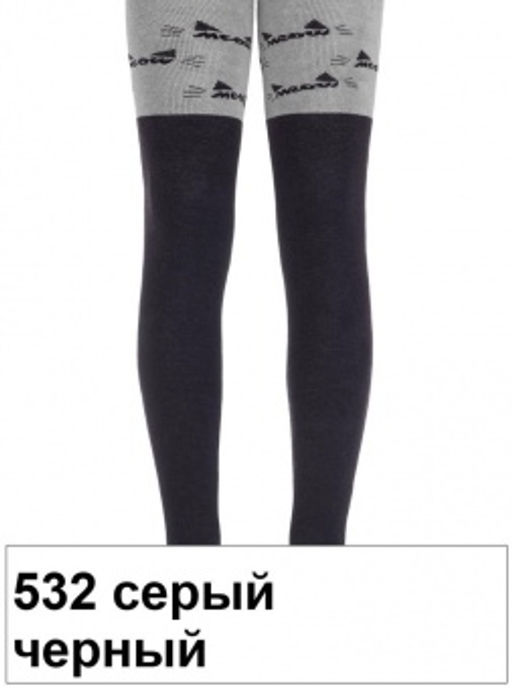 Колготки дет. SOF-TIKI 7С-38СП, 140-146 (10) - 532 серый-черный - Conte elegant фото 2