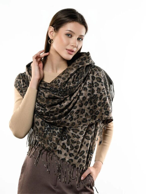 Яркий палантин с анималистичным принтом - Pretty mania фото 11