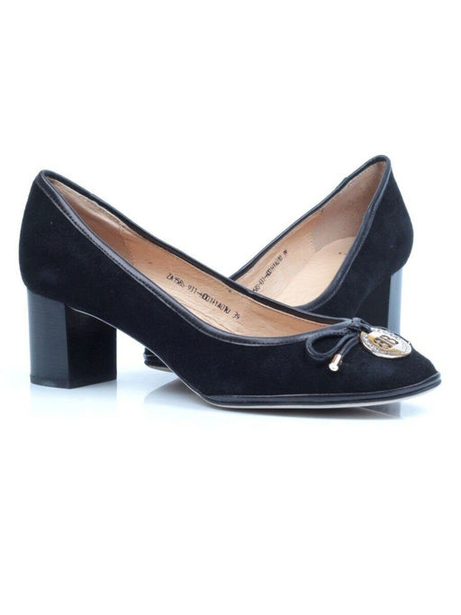 06-ZA158S-931-H001+YA010 BLACK Туфли женские (натуральная замша) - Фабричный китай фото 13