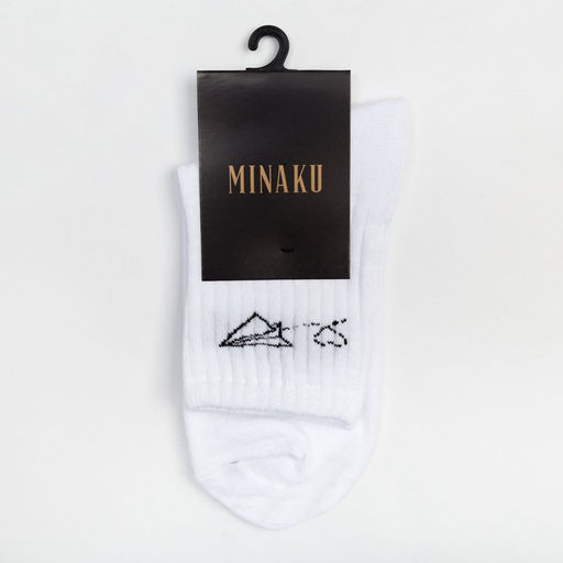 Цена за 3 шт. Носки женские MINAKU «Самолёт», цвет белый, размер 38-39 (25 см)