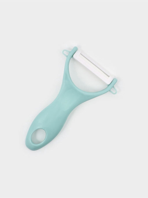 УЦЕНКА Набор "Керамик" 3 предмета: нож 16 см, овощечистка 12 см, доска 19,5х15,5 см, цвет голубой 44