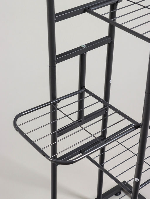 Подставка для цветов Greengo, 5 полок, 44×22×95 см, напольная, металл, тёмно-серая