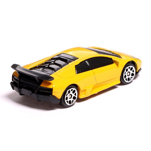 Машина металлическая LAMBORGHINI MURCIELAGO LP 670-4 SV, 1:64, цвет жёлтый - Автоград фото 3