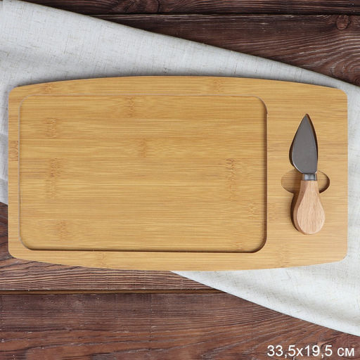 Доска разделочная и нож для сыра , арт. WE-507 (697567)