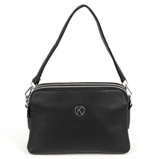 Женская сумка через плечо с пятью отделениями из эко кожи 8818 Блек - Cidirro фото 2