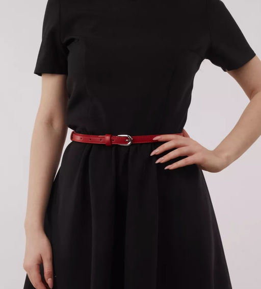 K12641 Ремень экокожа КРАСНЫЙ