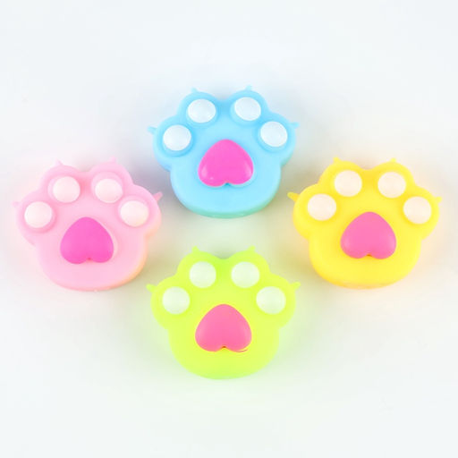 Цена за 12 шт. Сквиш антистресс - игрушка «Лапка» с пастой, МИКС