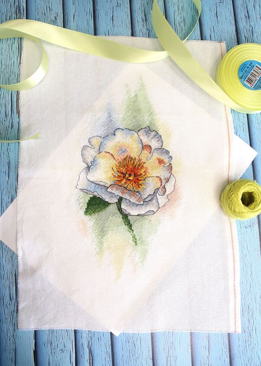 Набор для вышивания М.П.Студия А-048 Белый Пион СК/Распродажа 16 х 28 см