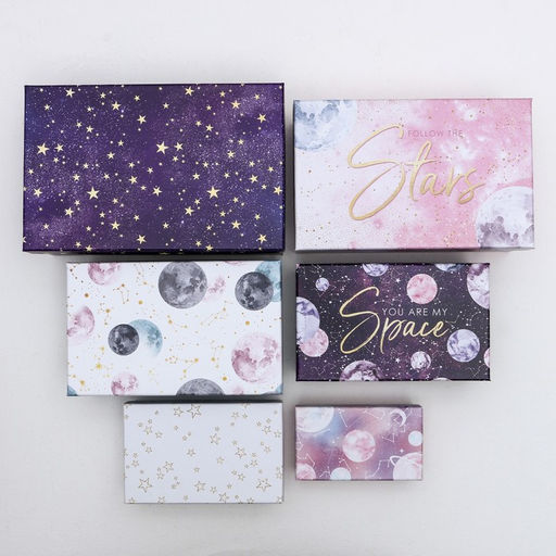 Набор подарочных коробок 10 в 1 Космос, 12 7 4 - 32.5 20 12.5 см - Дарите счастье фото 5