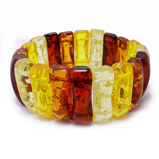 Браслет из искуственного янтаря Миксцвет Фигурный