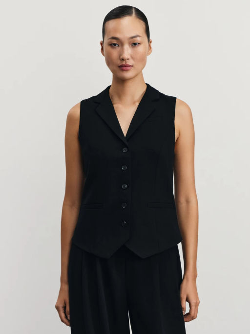 Прилегающий жилет с вискозой в составе / Zarina фото 3