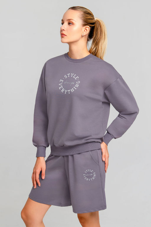 Арт. 5342 Костюм женский с шортами 42-50 (5 шт) Цвет:верх- бежевый, низ- бежевый