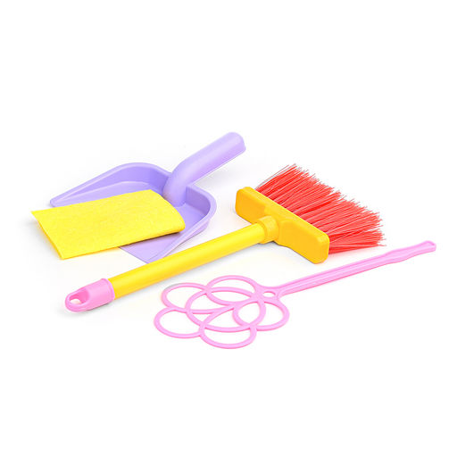 Игровой набор "Золушка" №1, 4пр.(щетка, совок, выбивалка, салфетка)
