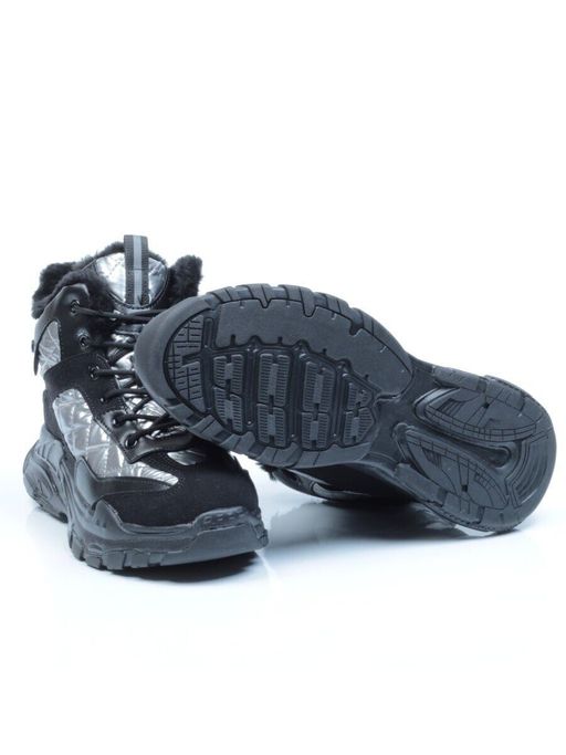 04-8524-4 BLACK Ботинки женские зимние (искусственные материалы) - Фабричный китай фото 13