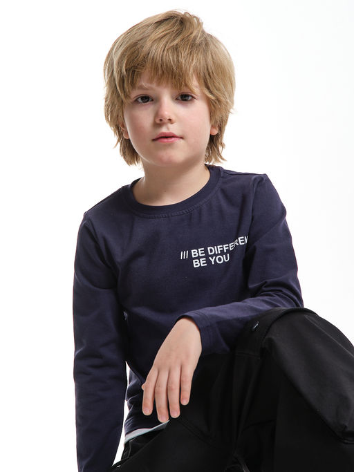 Лонгслив для мальчика подростка UD 7957 т.синий - Mini maxi фото 3