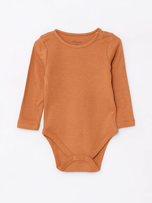 Bisiklet Yaka Uzun Kollu Basic Erkek Bebek ??t??tl? Body 5li - Waikiki фото 2