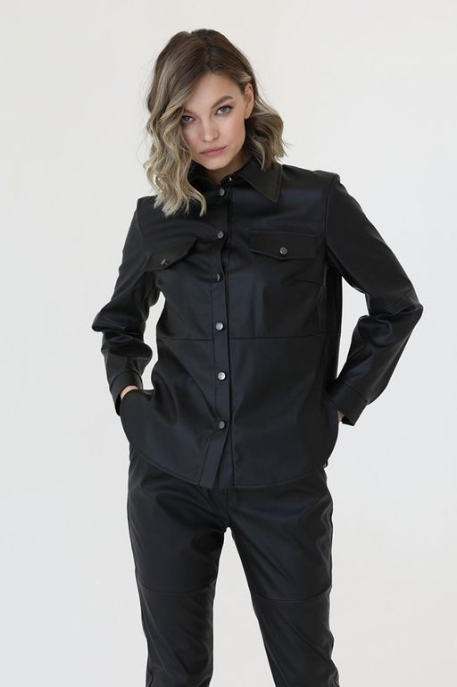 Рубашка из искусственной кожи - Looklikecat фото 7