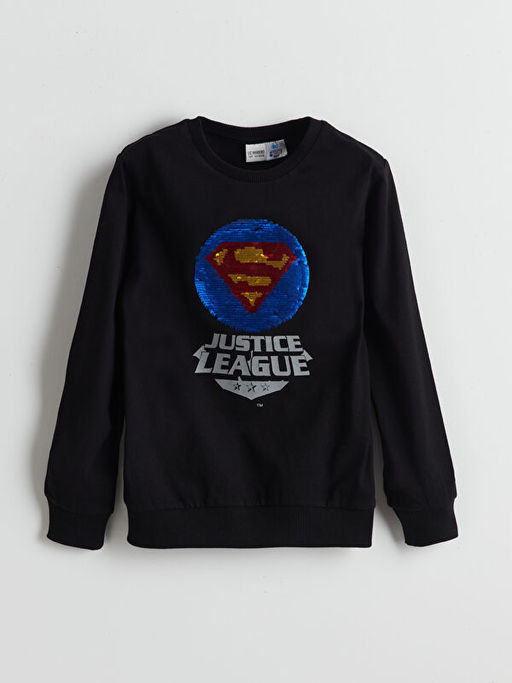 Bisiklet Yaka Batman ?ift Y?nl? Payetli Erkek ?ocuk Ti??rt