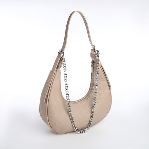 Сумка женская хобо на молнии, цвет бежевый - Textura фото 2