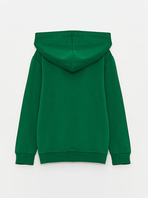 Bask?l? Uzun Kollu Erkek ?ocuk Hoodie - Waikiki фото 2