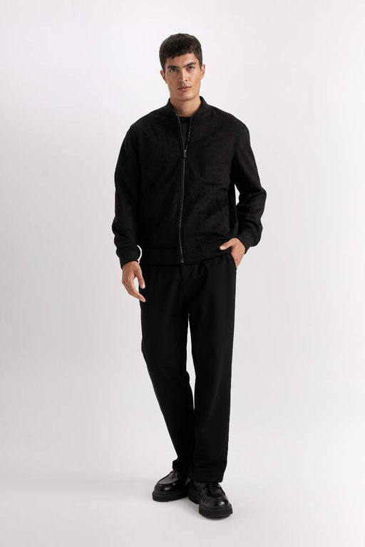 Slim Fit Suet Bomber Mont Ceket Dar Kesim Kolej Yaka Fermuarl? Cift Cepli Mevsimlik Baharl?k Hafif - Defacto фото 3