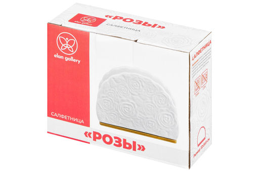 Салфетница 12*5*9 см "Розы" на дер. подставке