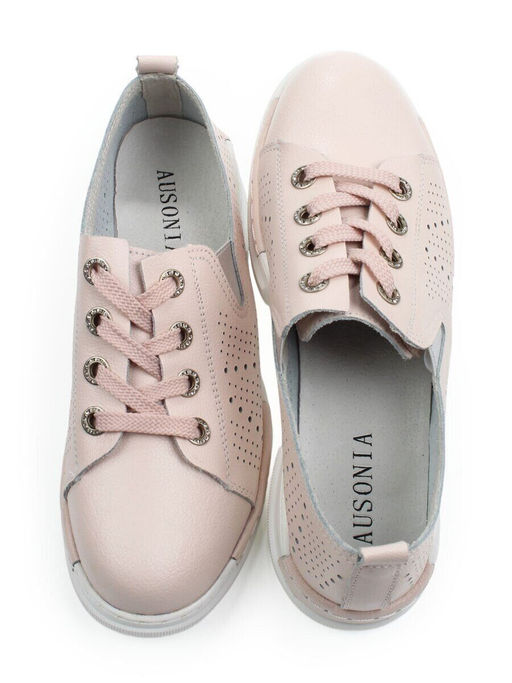 03-YB13-3 PINK Полуботинки летние женские (натуральная кожа)