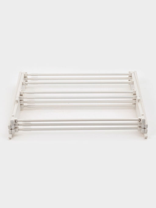 Сушилка для белья напольная LaDо́m, складная, раздвижная, металл, белая